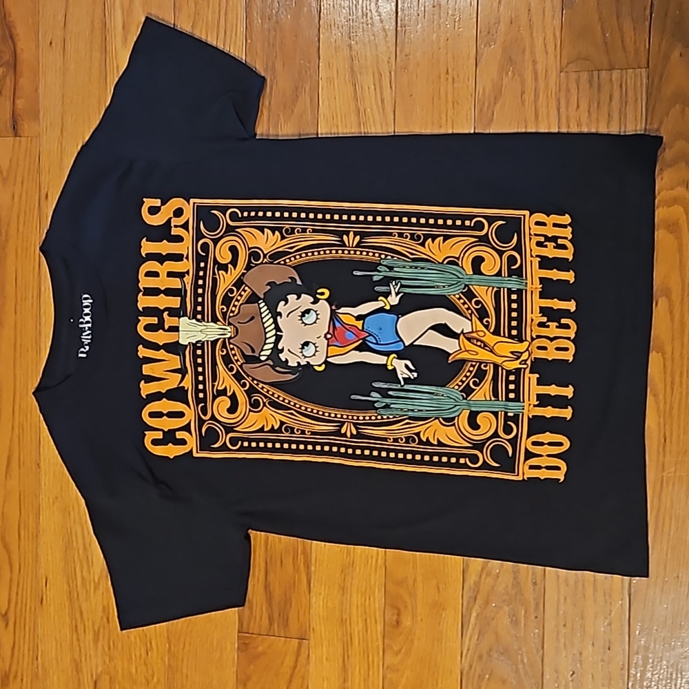 Betty Boop Cowgirls Do It Beeter Graphic Tshirt